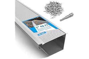 Air Jade Gutter Guard 5", 48ft Micro Mesh Stainless Steel Gutter Needle and Leaf Filter, DIY and Modify for Universal Fit Any