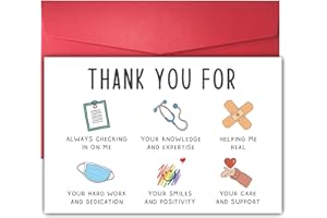 Thank You Card for Nurses & Doctors - Healthcare Worker Appreciation Greeting Card for Medical Staff, Nurse Week & Doctors Da