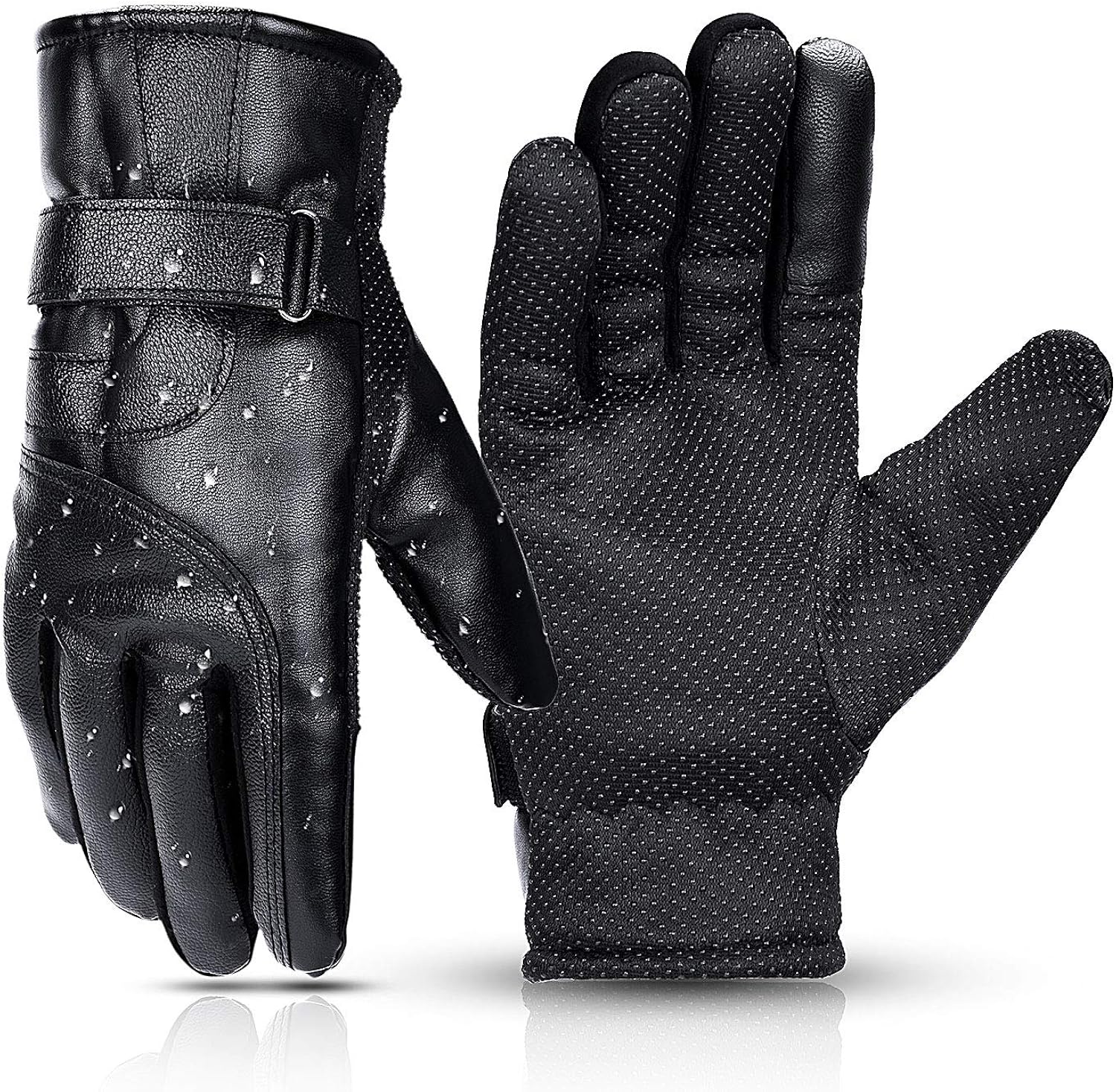 Touch Screen Winter Snow Gloves Waterproof & Windproof for Motorcycle,Cycling,Riding,Snow Sports, -20°F Cold Proof Cold Weather Gloves Warm Thermal Gloves for Men and Women Black: Clothing