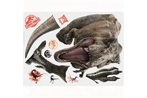 Jurassic World Fallen Kingdom T-Rex Giant Peel and Stick Wall Decals by RoomMates, RMK3797SLM