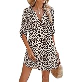 BMJL Women Beach Cover Ups V Neck Button Down Swimsuit Coverup Swimwear Bathing Suit Cover Up 2026