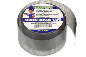 GAFFER POWER Screen Repair Tape – Fiberglass Mesh, Strong Adhesive, Weather-Resistant Window & Door Screen Patch – Easy to Use, Durable Screen Repair Kit for Holes & Tears