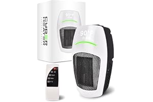 FREEZE2TRIM Cyber Heater Portable Heater Space Heaters for Indoor Use Sleek & Compact with Remote | 500W Electric Ceramic for Bedroom, Office, Garage | Quiet, Energy Efficient, with Timer, Thermostat Bliss Heat