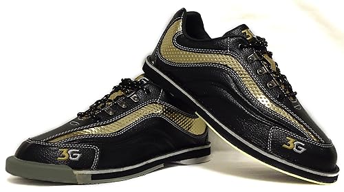 black and gold bowling shoes