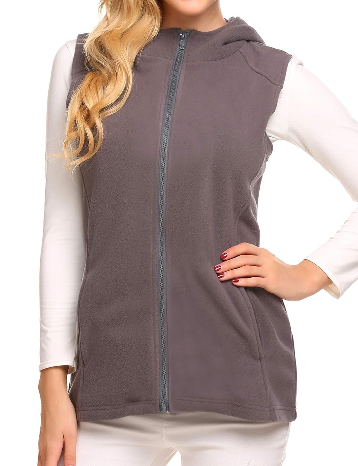 SoTeer Women's Winter Quilted Lightweight Hooded Fleece Lined Vests