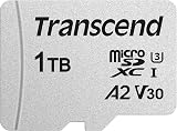 Transcend 1TB microSDXC U3 V30 A2 Card with Adapter TS1TUSD300S-A