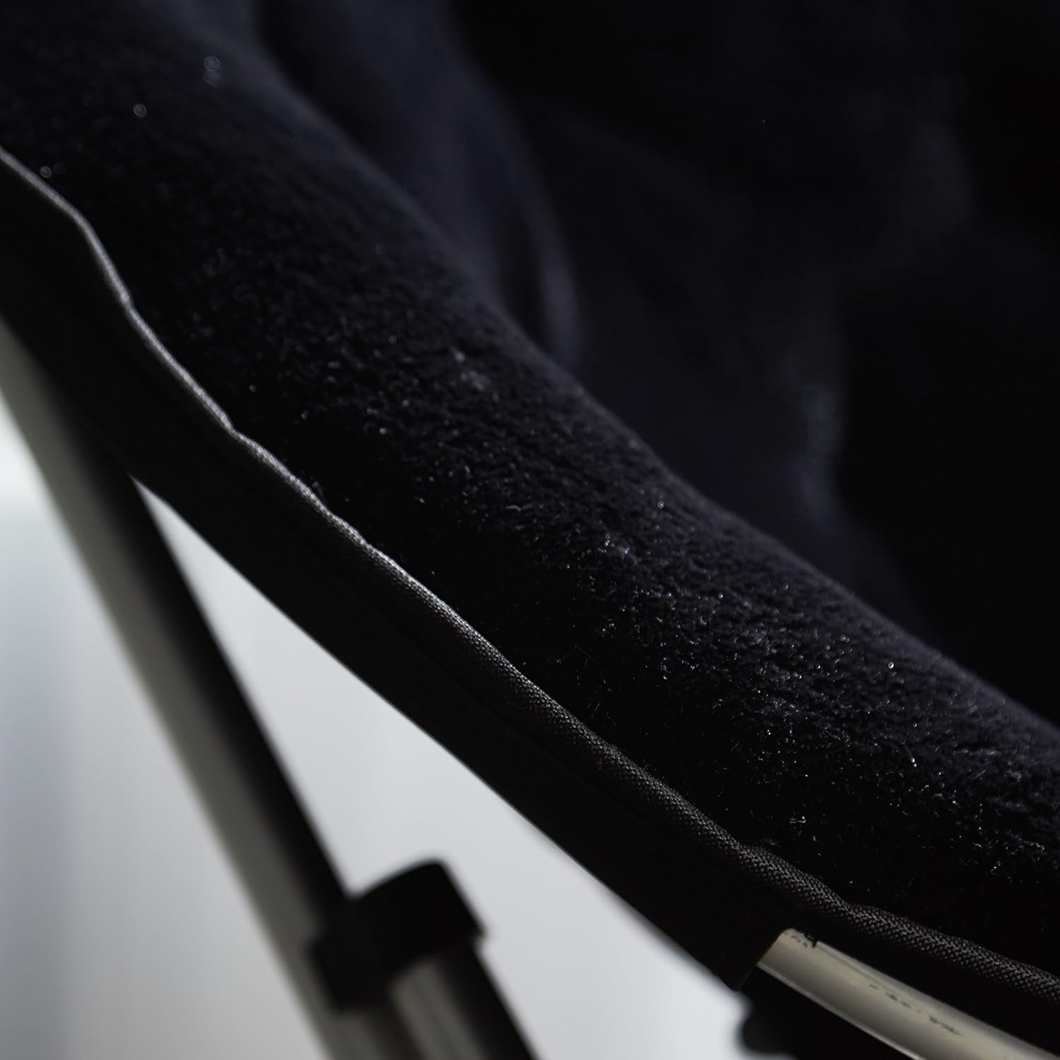 Urban Shop Faux Fur Saucer Chair with Metal Frame, One Size, Black: Toys & Games