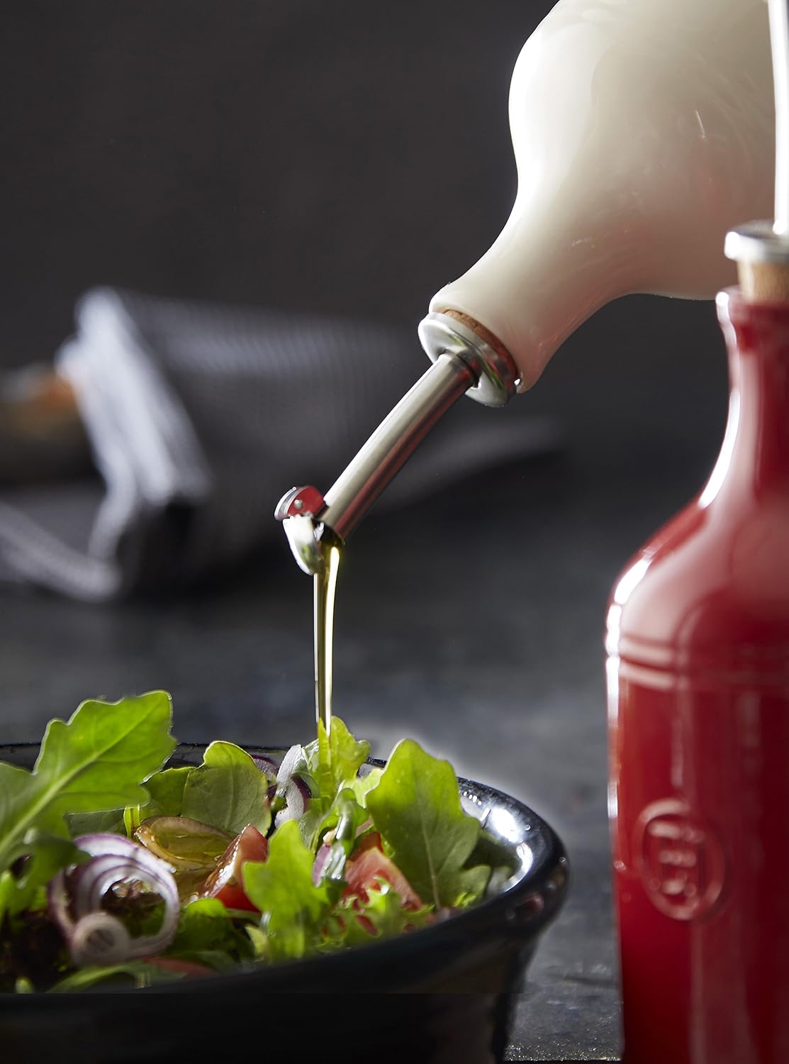 Emile Henry Oil Cruet, Charcoal: Cruet Sets: Kitchen & Dining