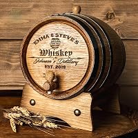 Picture of Personalized - Custom Engraved American Premium Oak Aging Barrel - Age your own Whiskey, Beer, Wine, Bourbon, Tequila, Rum, Hot Sauce & More | Barrel Aged (5 Liters)