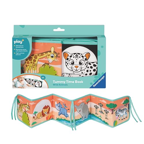 Ravensburger Play+ - Tummy Time Wild Animals Baby Sensory & Development Toys - New Born Gifts - 0 Months Up
