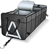 Knodel Sturdy Car Trunk Organizer with Premium Insulation Cooler Bag, Heavy Duty Collapsible Trunk Storage Organizer for Car,