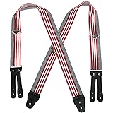 Welch Men's Elastic Button-End American Flag Braces (Tall Avail), Multi-color