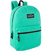 Trail maker Classic 17 inch Backpacks with Adjustable Padded Straps | School Backpacks for Girls, Boys (Aqua)