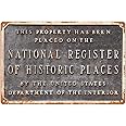 KENSILO Metal Sign National Register Historic Places Vintage Tin Signs Wall Decoration Retro Art 8 x 12 inches