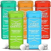 Viter Energy 40mg Caffeine Mints - Sugar Free, B Vitamins, Vegan, Boosts Fast Energized Alert Focus, Caffeinated Nootropic Supplement Pills (Variety Flavors, 20pcs, 5 Pack, 100pcs Total)