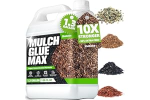 Shabebe Mulch Glue for Landscaping, 1.3 Gallon High-Concentration Rock Glue, Gravel Binder with Ultra-Stick Grip, Covers 3X M