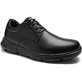 Mens Orthopedic Wide Business Leather Dress Shoes - Arch Support Plantar Fasciitis Formal Wingtip Oxford - Comfortable Casual Orthotics Flat Feet Patent Tuxedo Sneakers for Foot and Heel Pain Relief