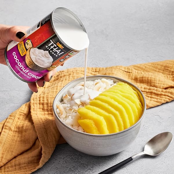 THAI KITCHEN COCONUT CREAM, UNSWEETENED, GLUTEN FREE, DAIRY FREE CREAM FOR BAKING AND SAVORY DISHES, NON BPA LINING, 13.66 FL OZ