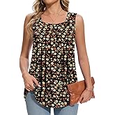 PEVRL Tank Top for Women 2026 Summer Sleeveless Square Neck Loose Fit Flowy Shirts M-3XL