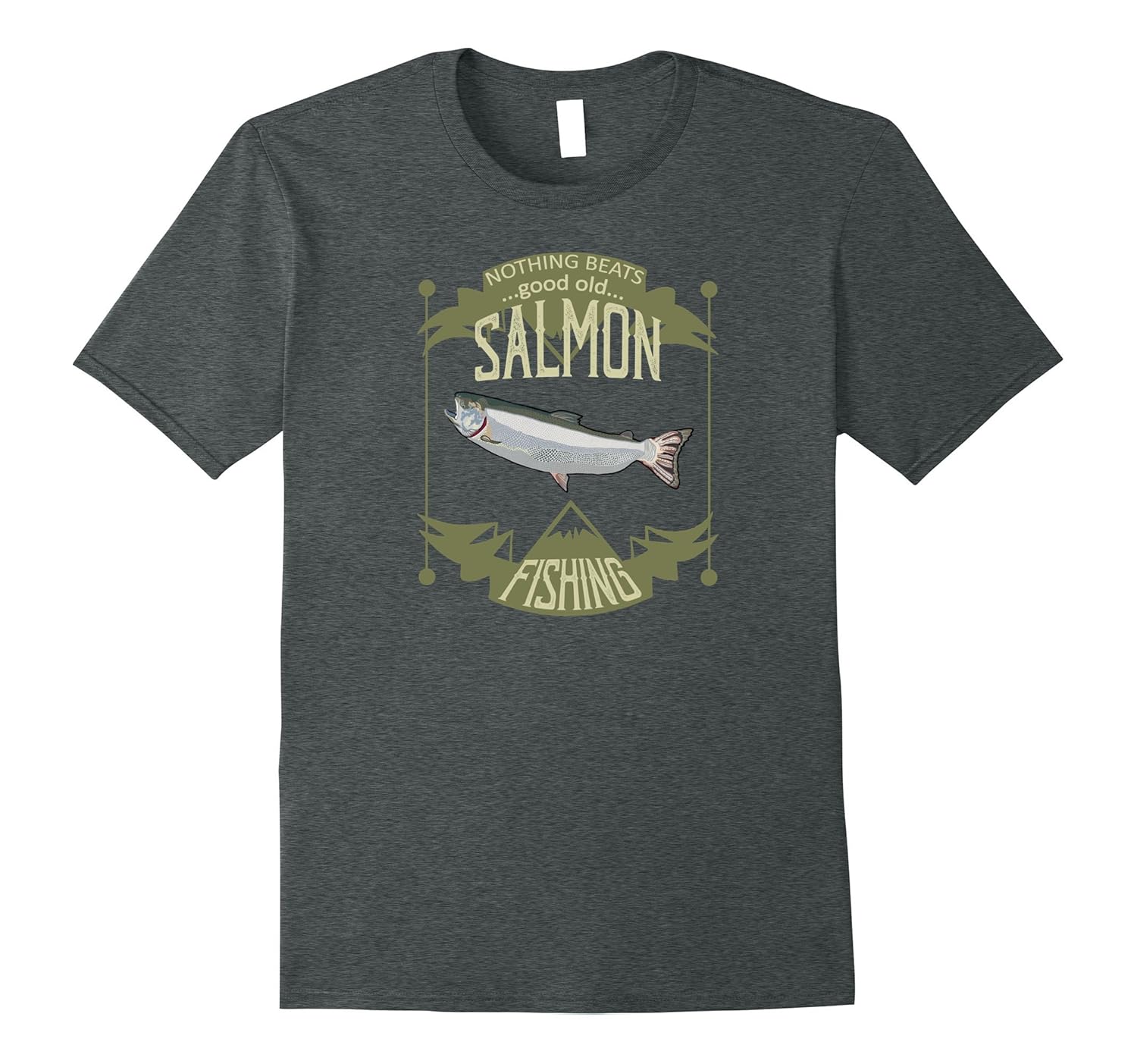 Salmon Fishing T ShirtBig Fish Tee For DadMen’s Gift