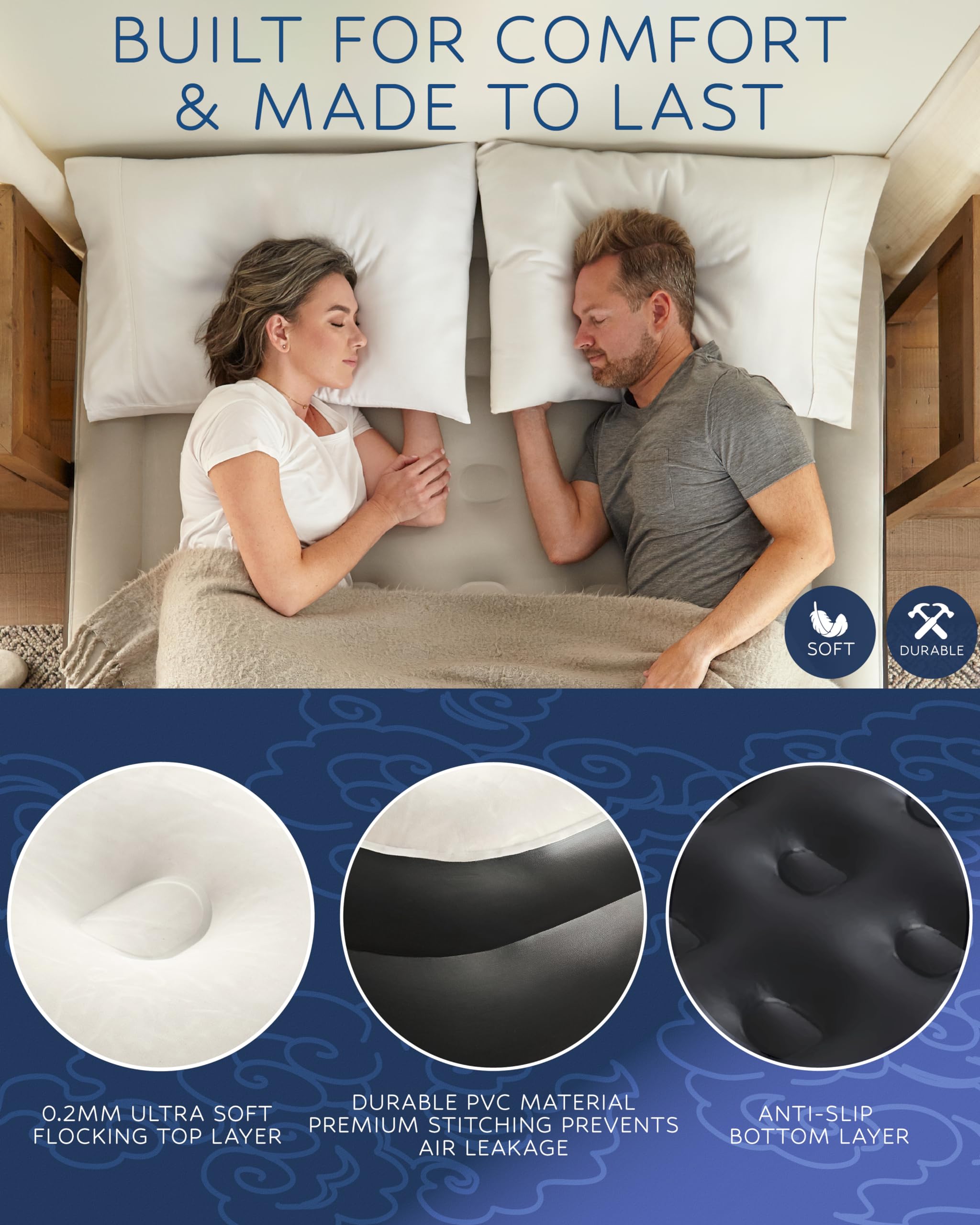 OlarHike Inflatable Twin Air Mattress with Built in Pump,18