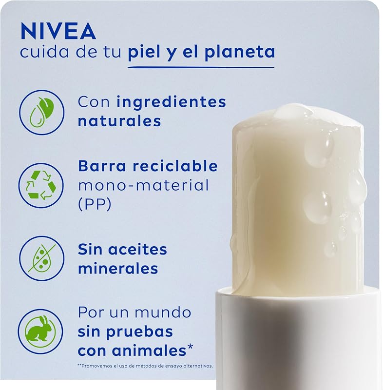 Original (1 x 4,8 g), bálsamo labial de cuidados intensivos, cacau labial de textura leve, bálsamo hidratante para lábios macios e suaves