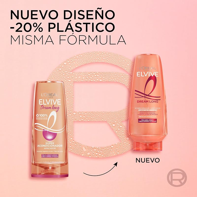 L’Oréal Paris Elvive Dream Long Super Acondicionador Reconstructor Para Pelo Largo, Dañado 300Ml