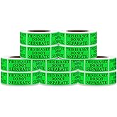 Hylabelest This is A Set Do Not Separate Stickers 1×2 Inch Fluorescent Green Sold As Set Shipping Labels for Shipping Packing - 500 Per Roll(10 Rolls)