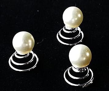 Amazon Com Single White Pearl Hair Twists Pack Of 8 Hair