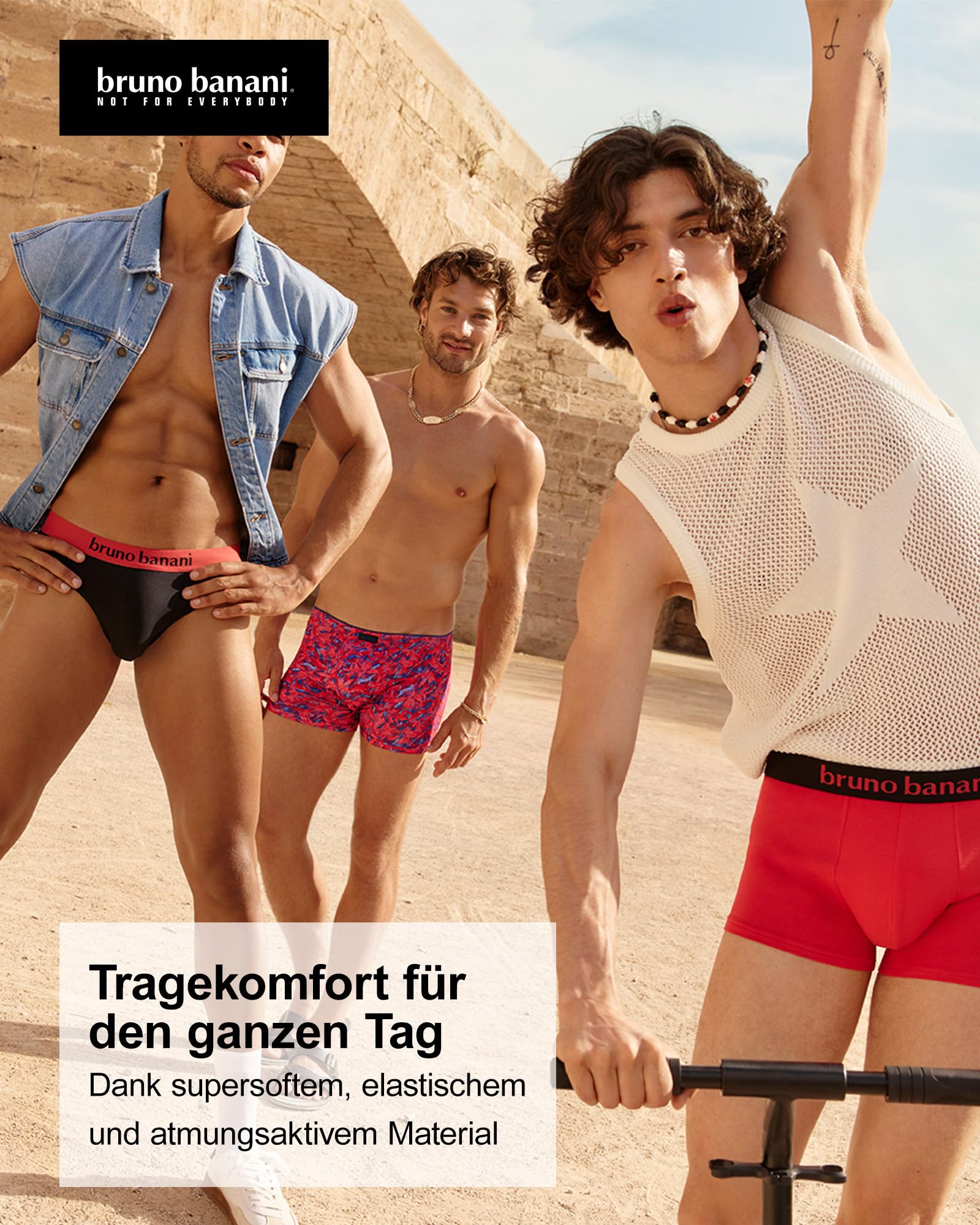 bruno banani Shorts Soft Micro - 3er Set - Herren Boxershorts eng anliegend ohne störende Nähte - Normale Bundhöhe - Atmungsaktiv 6