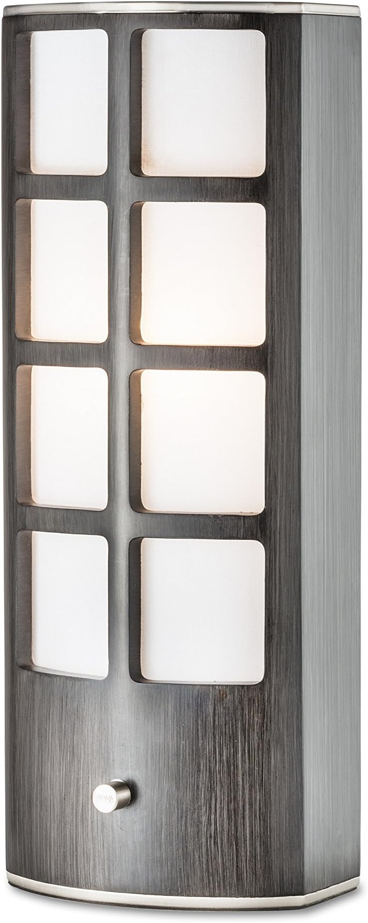 NOVA of California Ventana Designer Transitional Accent Table Lamp, Dimmer Switch, Ambient Lighting Perfect for Living Room, Den, Family Room, Office, Bedroom, Charcoal Gray