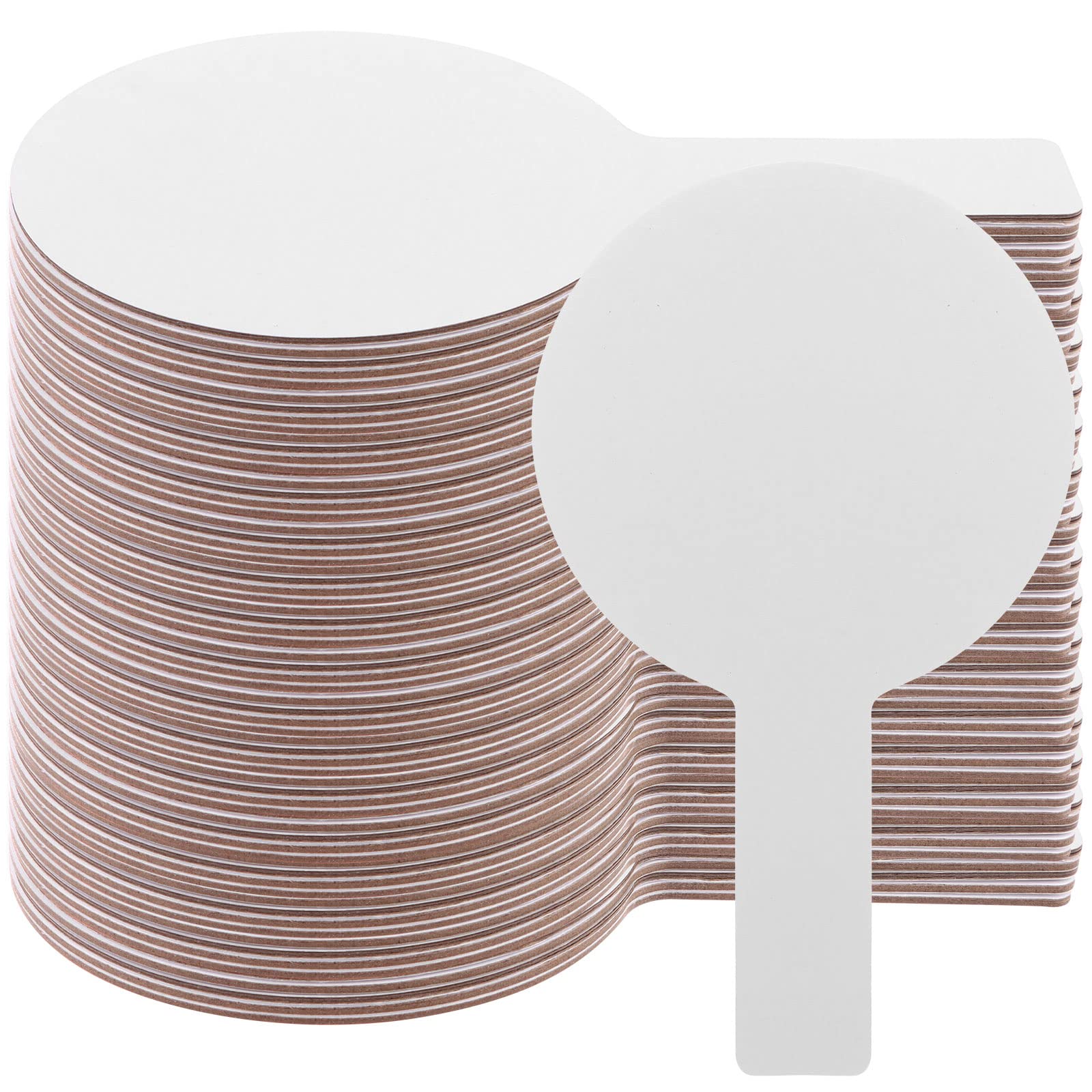 40 Pcs Dry Erase Answer Paddles - Double Sided Mini White Boards Round Small Dry Erase Signs Auction Paddles for Classroom Teaching, Office Meeting, Voting, Bridal Shower Games