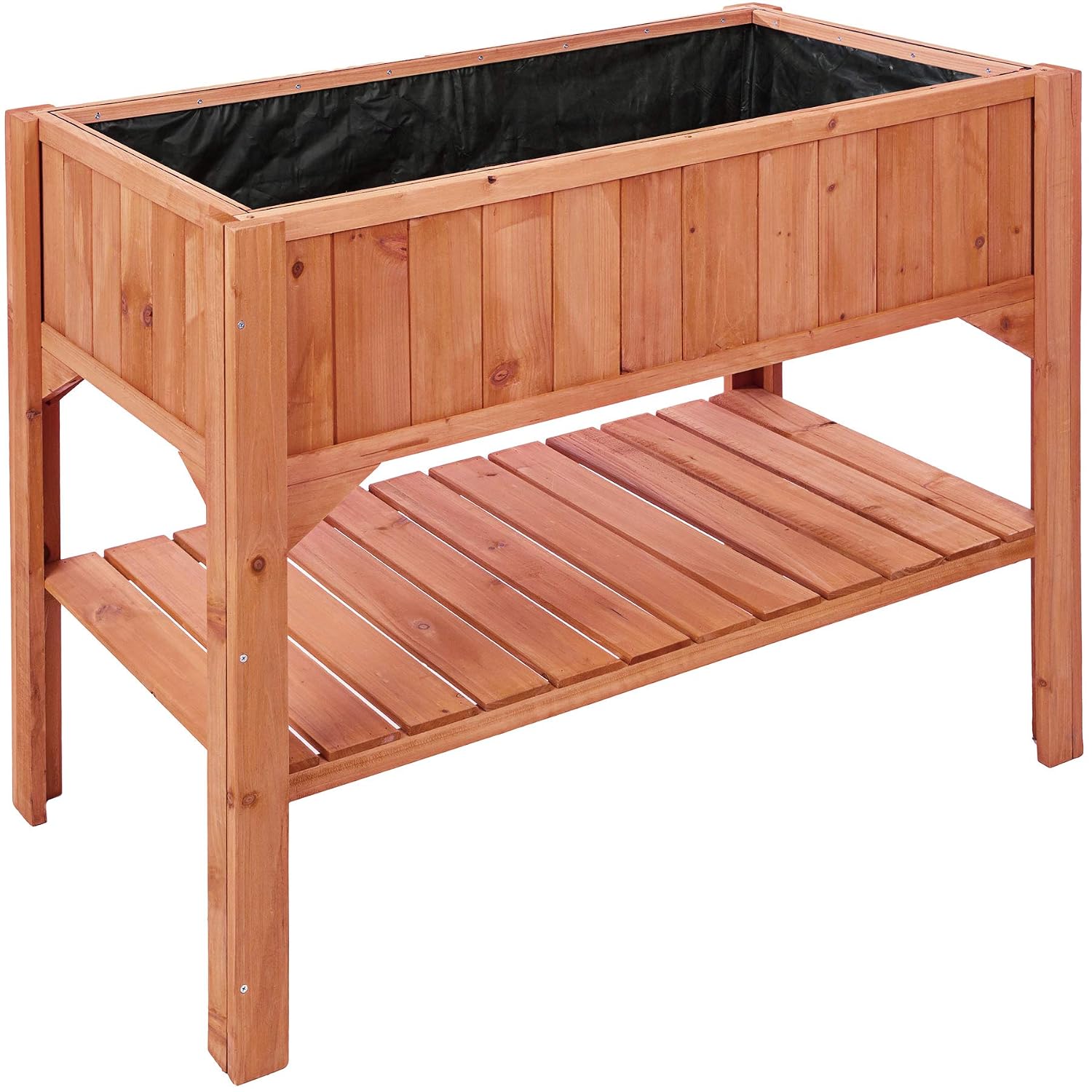 TecTake 403232 - Bancal de Madera con Estante, para jardín, balcón ...