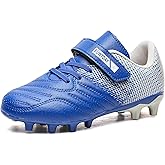 BUWTDAY Kids Soccer Cleats Boys Girls Athletic Outdoor Firm Ground Youth Football Shoes(Little Kid/Big Kid)