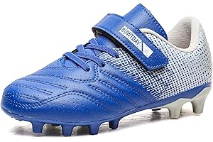 BUWTDAY Kids Soccer Cleats Boys Girls Athletic Outdoor Firm Ground Youth Football Shoes(Little Kid/Big Kid)