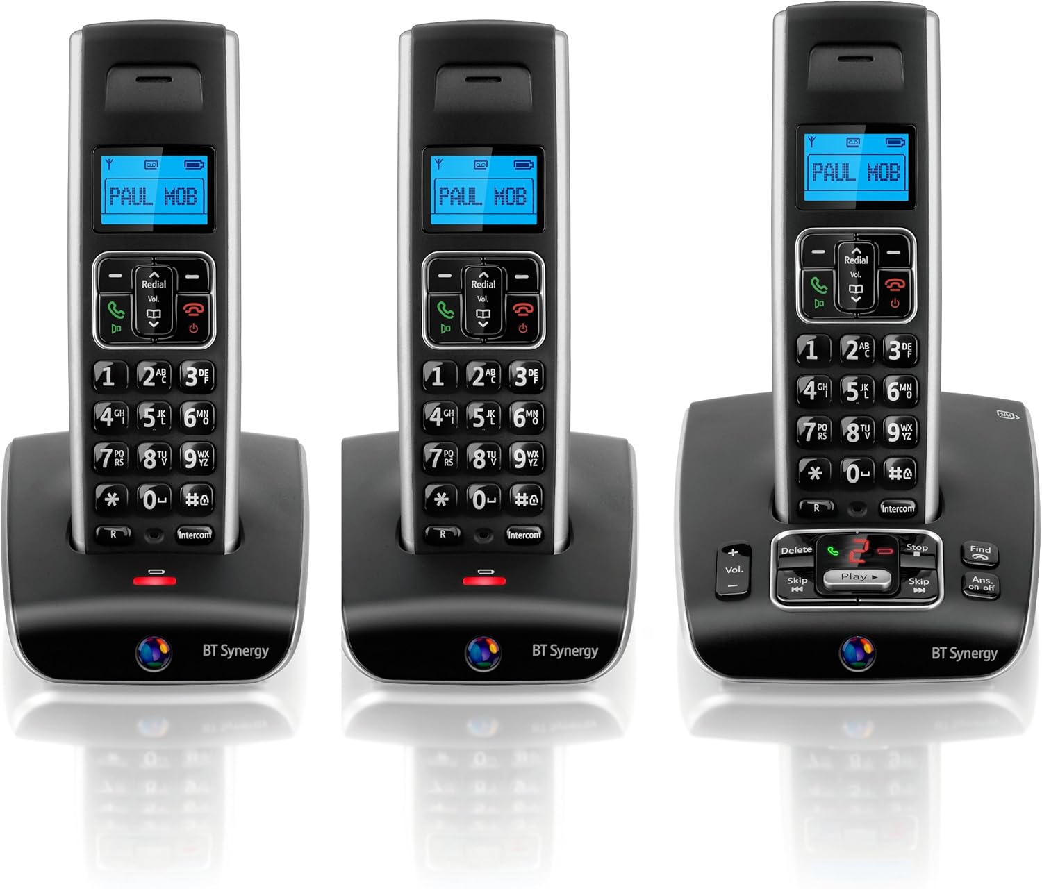 BT Synergy 5500 DECT Trio Cordless Phone with Answer Amazon.co.uk