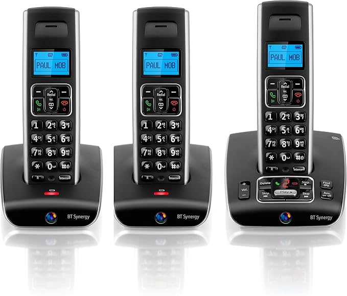 BT Synergy 5500 DECT Trio Cordless Phone with Answer Amazon.co.uk