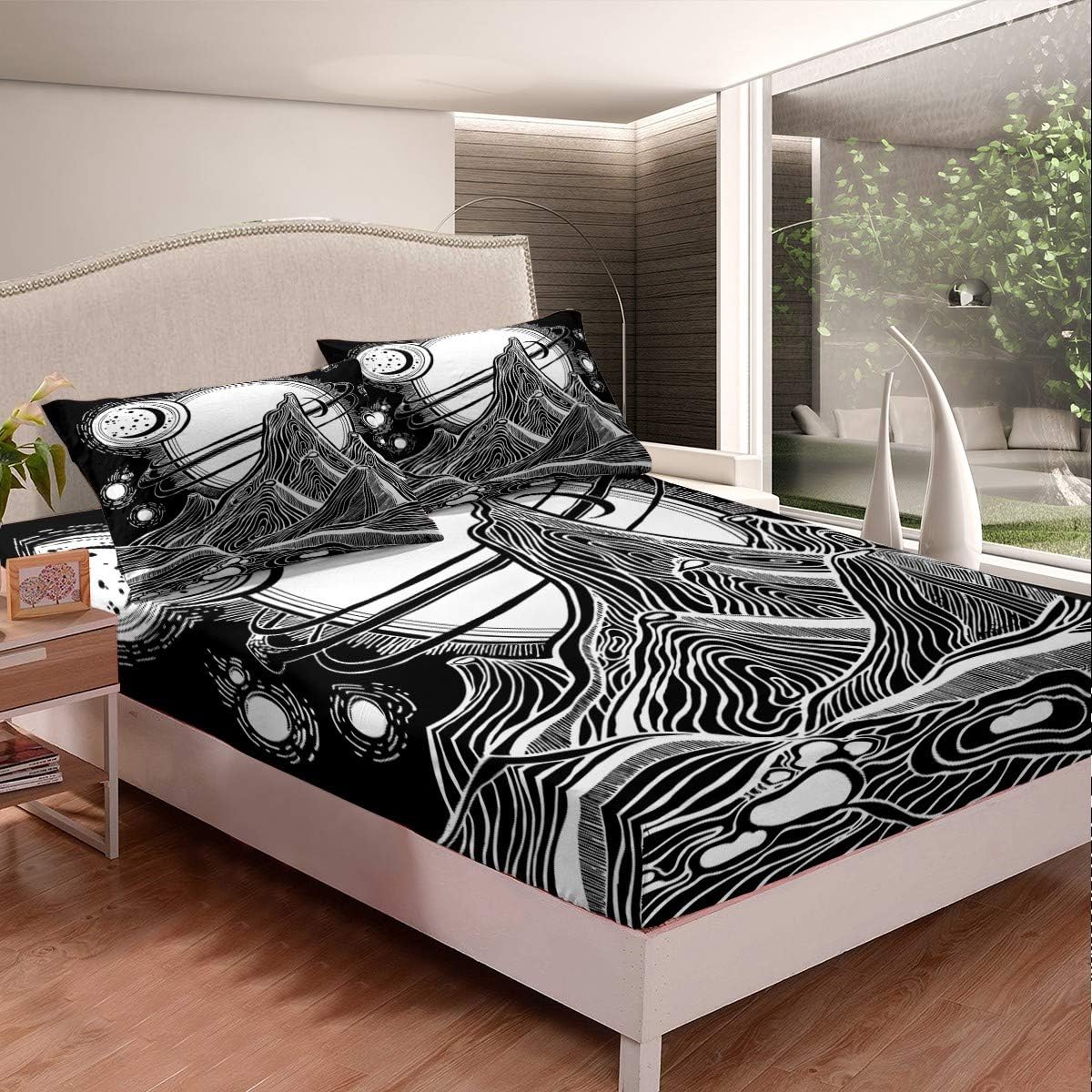 Retro Tribal Style Bed Sheet Set for Boys Teens Vintage