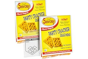 The Original Savory Party Cracker Seasoning Pack of 2 Bags of Classic Original Spice- Saltine Cracker Seasoning - Bundle with Ballard Products Pocket Bag