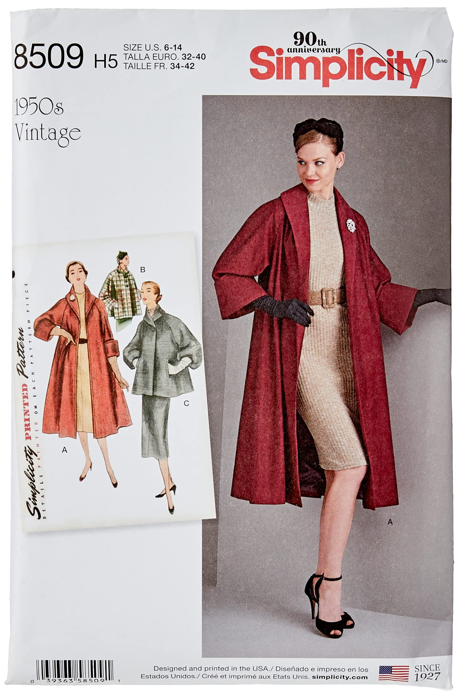 Photo 1 of **NO BOX** Simplicity Vintage Misses' Vintage Coat or Jacket Pattern, H5 (6-8-10-12-14)