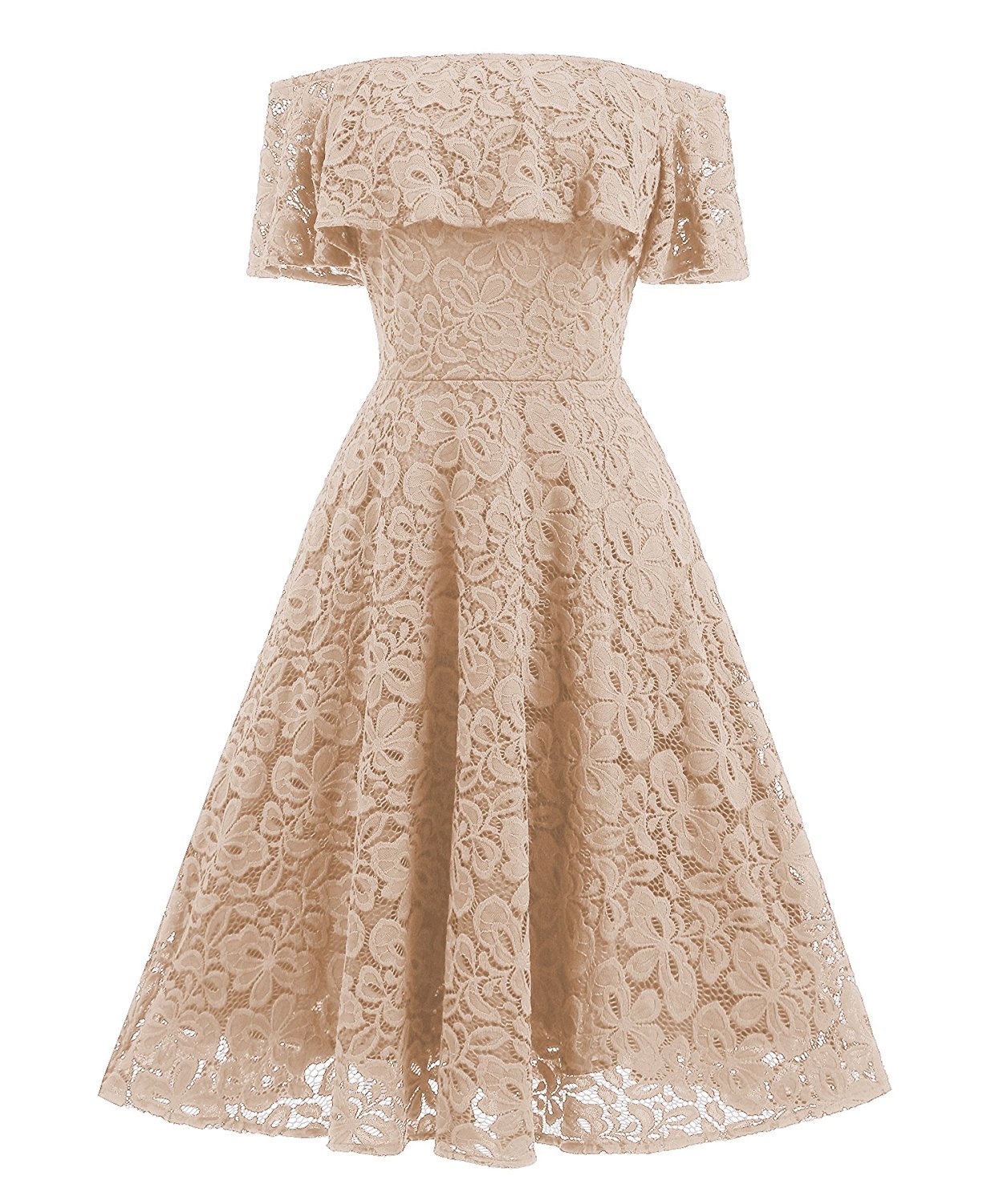 BEJG 2017 Women's Lace Short Prom Dresses for Women Short Sleeve Off