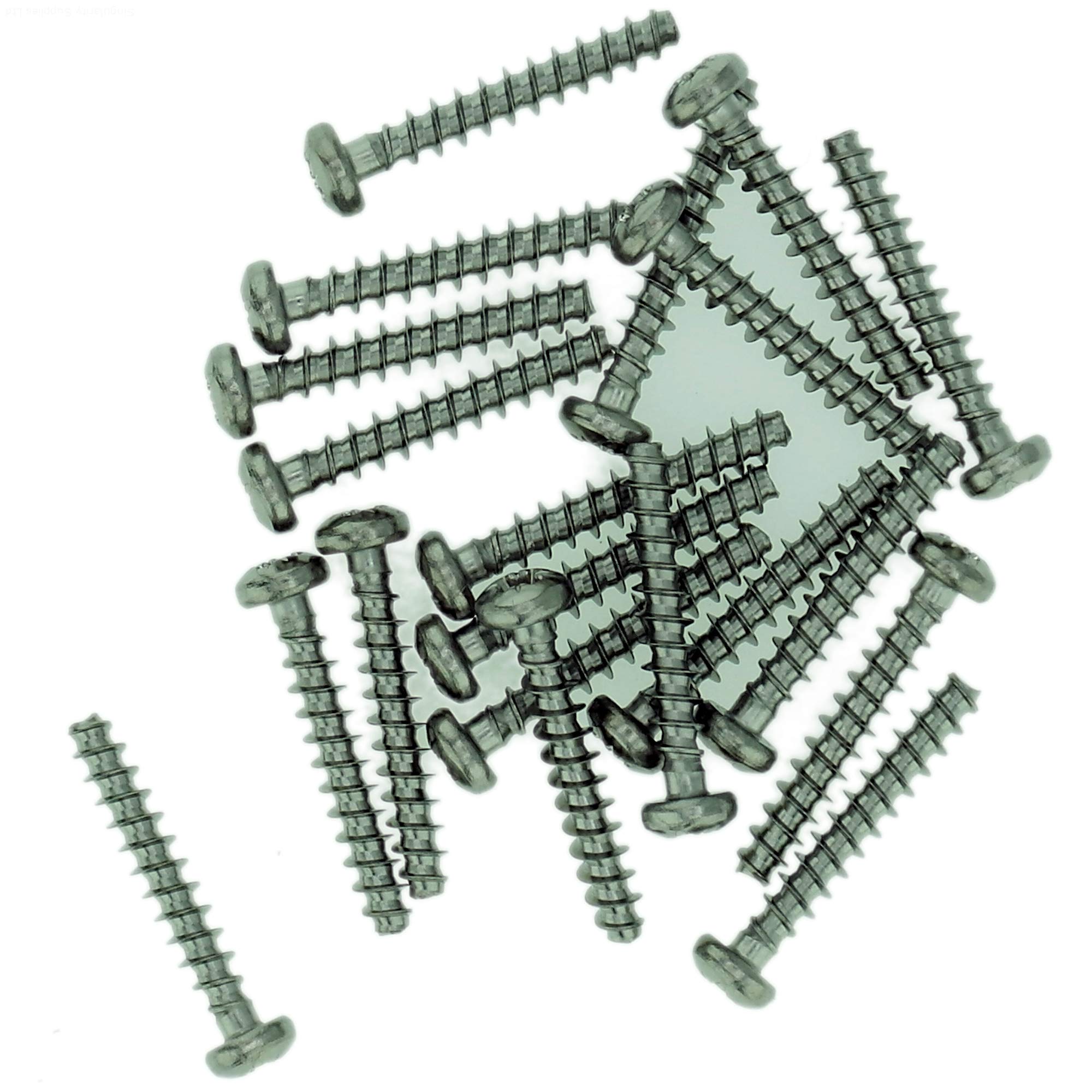 D3.5 (3.5mm x 14mm) Pozi Pan Screws for Plastic - Stainless Steel (A2) (Pack of 20)