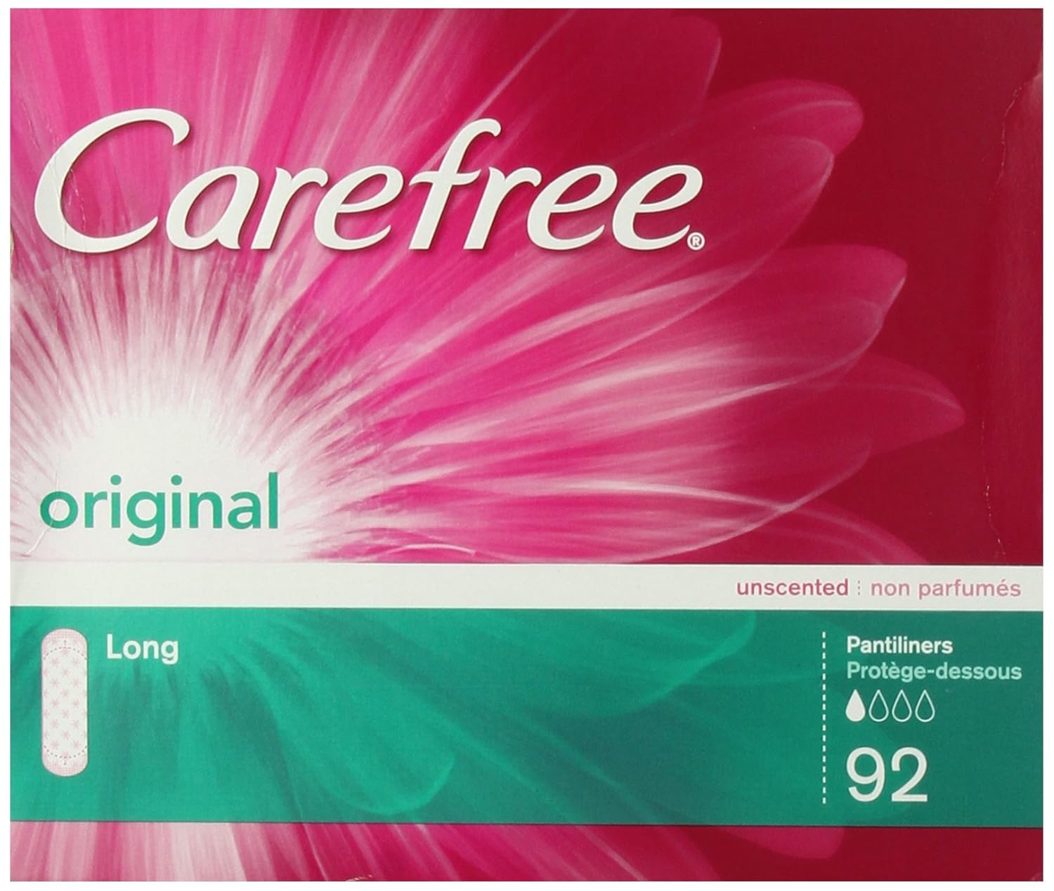 Carefree Original UltraThin Pantiliners, Long, Unscented 92 Count eBay