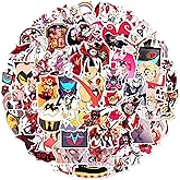 50Pcs Hazbin Cartoon Hotel Stickers Mixed Pack,Cartoon Characters Stickers Movie Decorative Sticker for Kids Teens Adults Waterproof Sticker for Water Bottle Laptop (Hotel)