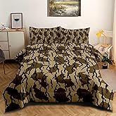 CKOU CCOO Bottomland Camo Bedding Set for Boys Teens Kids Full Size,Mossy Bottomland Comforter Set,Camo Bed Sets Hunting Decor for Boys Room
