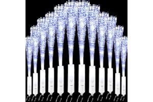 80Pcs Fiber Optic Wand White Glow Sticks Light Up Magic Wand for Birthday Wedding Bridal Shower Glow Party Supplies (White)