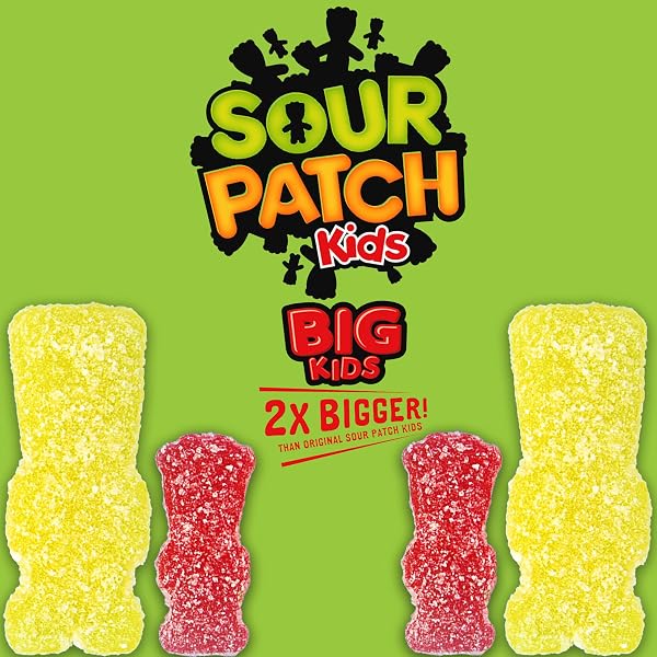 SOUR PATCH KIDS BIG KIDS INDIVIDUALLY WRAPPED SOFT & CHEWY GUMMY CANDY, BULK CANDY, 240 COUNT BOX