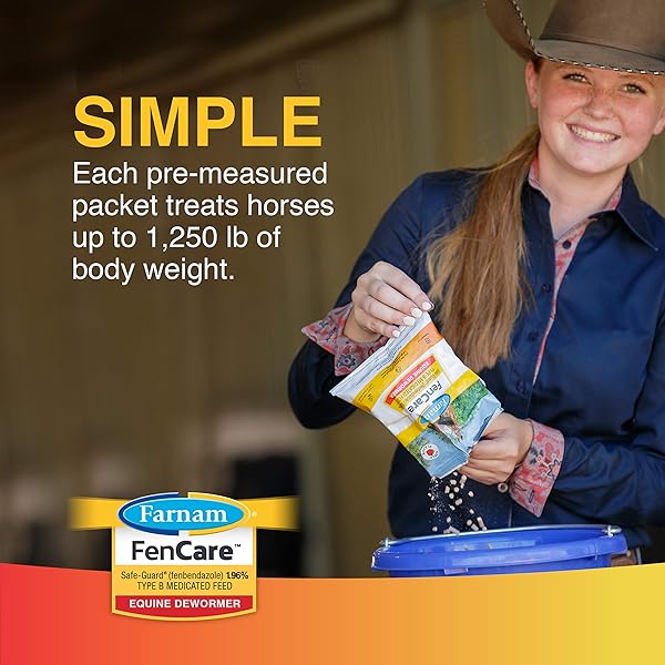 FARNAM FENCARE SAFE-GUARD (FENBENDAZOLE) 1.96% TYPE B MEDICATED FEED EQUINE DEWORMER 5 OUNCES