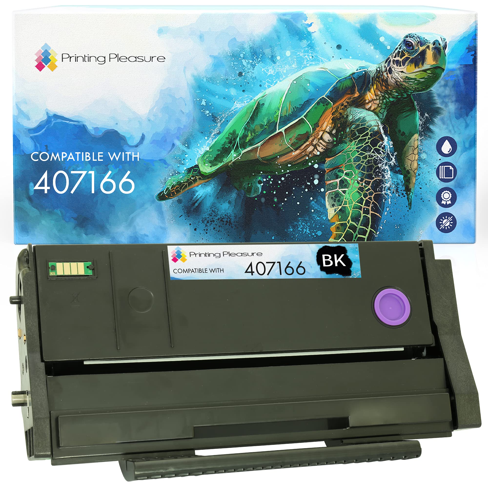 Printing Pleasure Compatible Toner Cartridge for Ricoh SP-100 SP-100e SP-100SF SP-100SFe SP-100SU SP-100SUe SP-112 SP-112e SP-112SF SP-112SFe SP-112SU SP-112SUe - Black, High Yield (1,200 Pages)