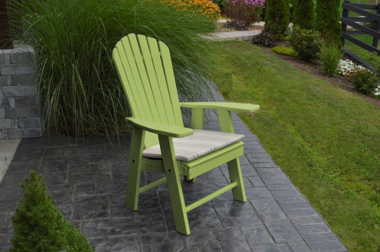 Amazon Com Poly Upright Adirondack Chair Amish Made Usa Tropical Lime Kitchen Dining